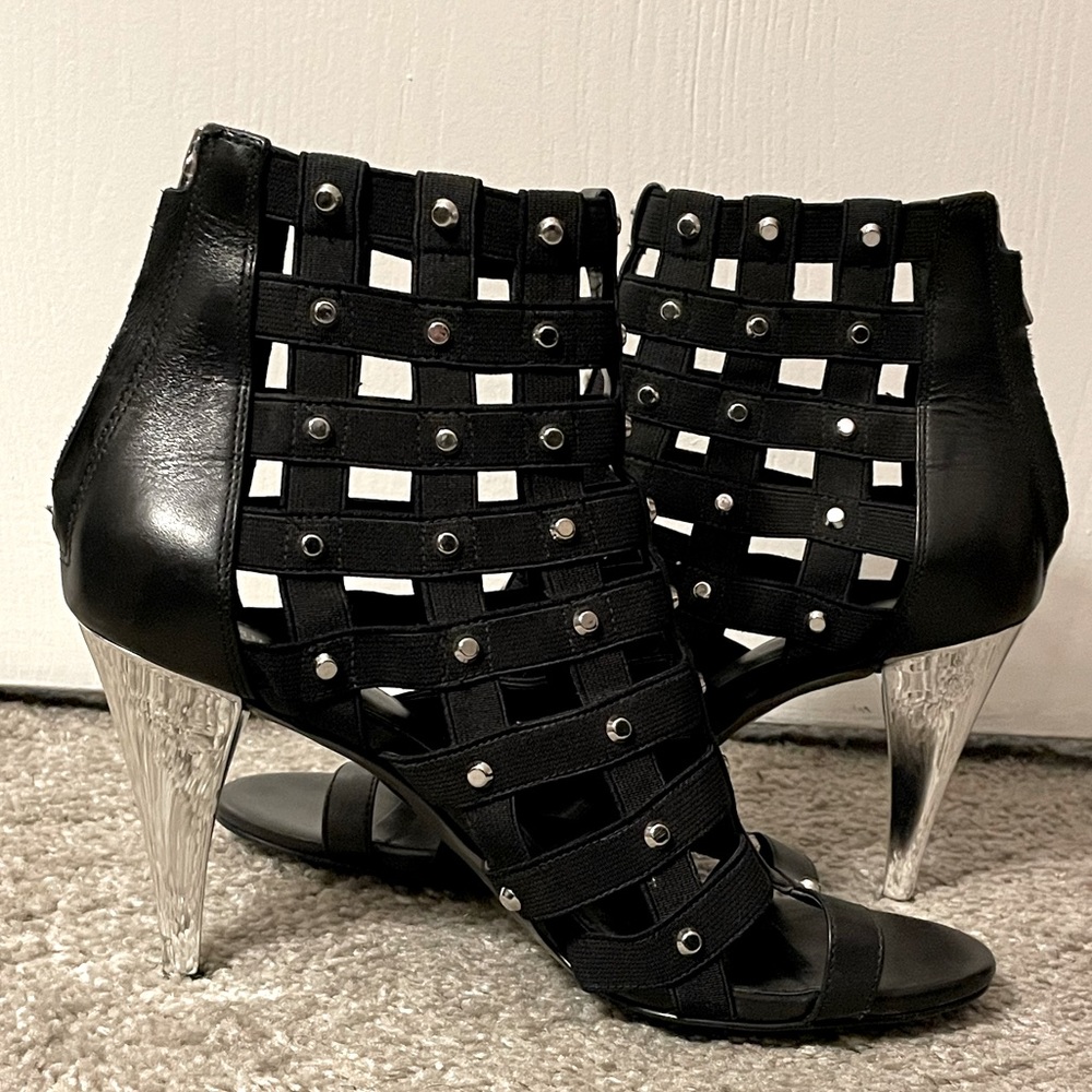 Like New MK Black/Silver Studded Heels - Worn once!